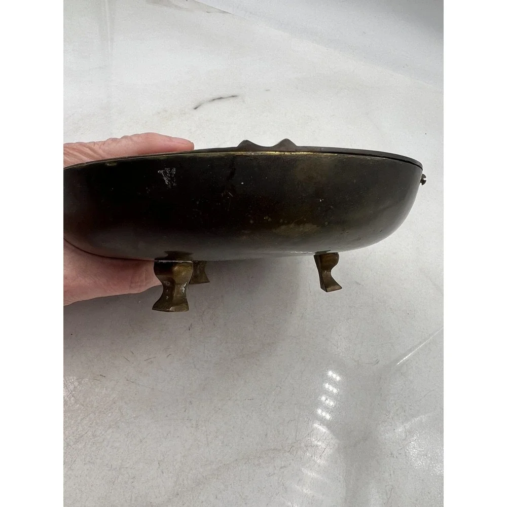 Vintage Brass Horse Ashtray Mid Century Equestrian Decorative Trinket Dish 8